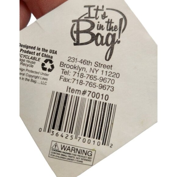 It's in the bag Blue White Plush Teddy Bear 10 Inches Stuffed Animal Kellytoy - Picture 5 of 9